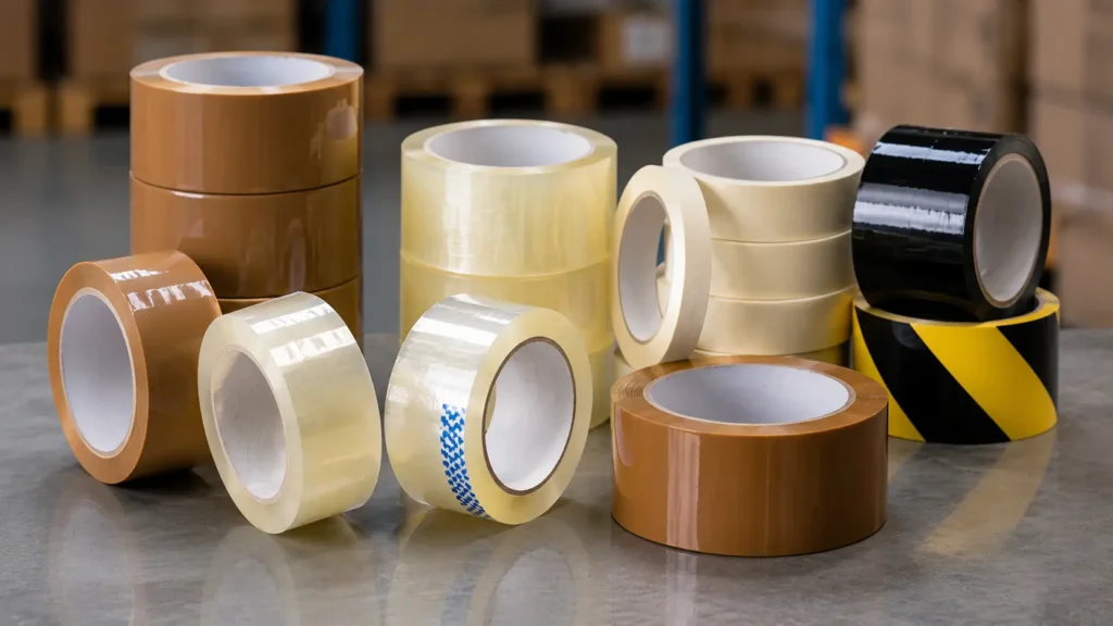 Cintas adhesivas canela y transparentes para empaque