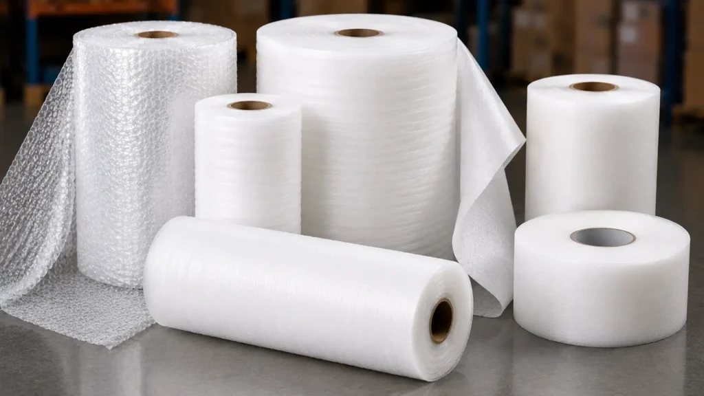 Poliburbuja y polifoam para protección de mercancía